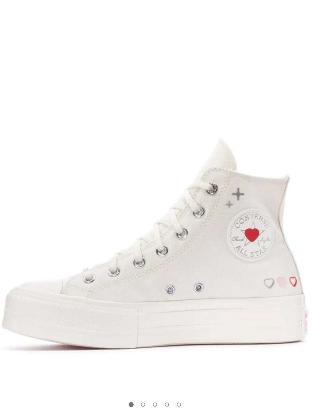 Converse Chuck Taylor All Star Lift Platform High Y2K Heart  Size 8